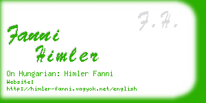 fanni himler business card